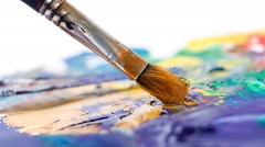 Painting with paintbrush
